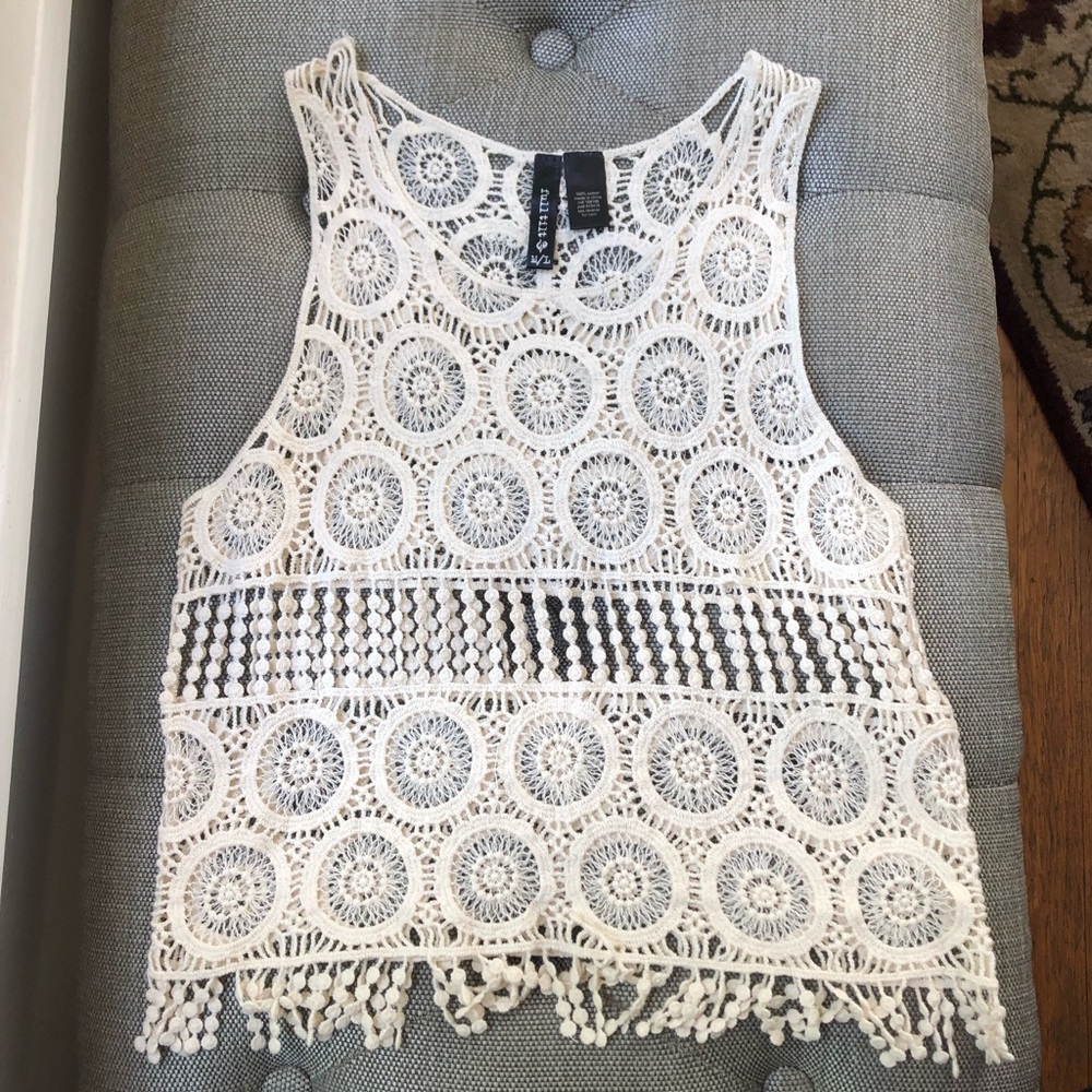 Cotton Lace Top Girl size M/L (10-12)